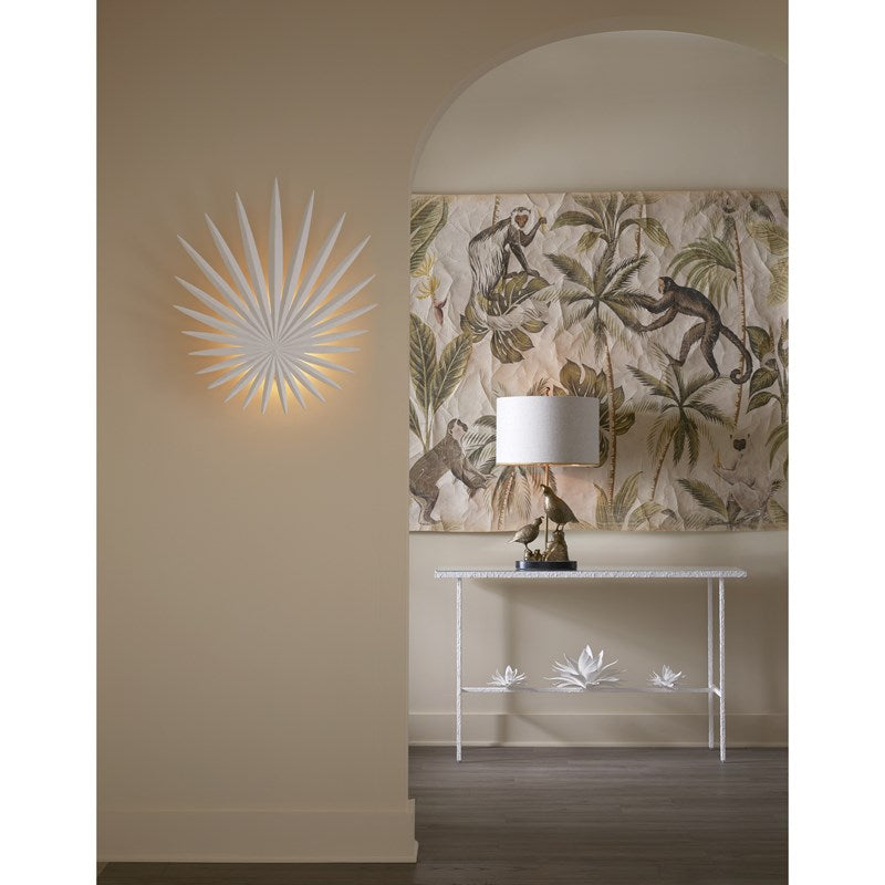 Bismarkia White Wall Sconce, CURREY AND COMPANY WALL SCONCE FOR SALE