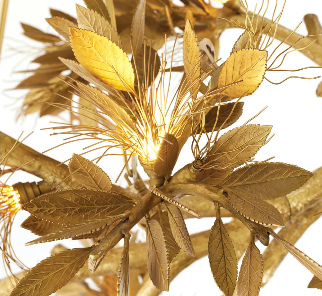 NATURE INSPIRED CHANDELIERS FOR SALE, GOLD LEAF LUXURY CHANDELIER FOR SALE