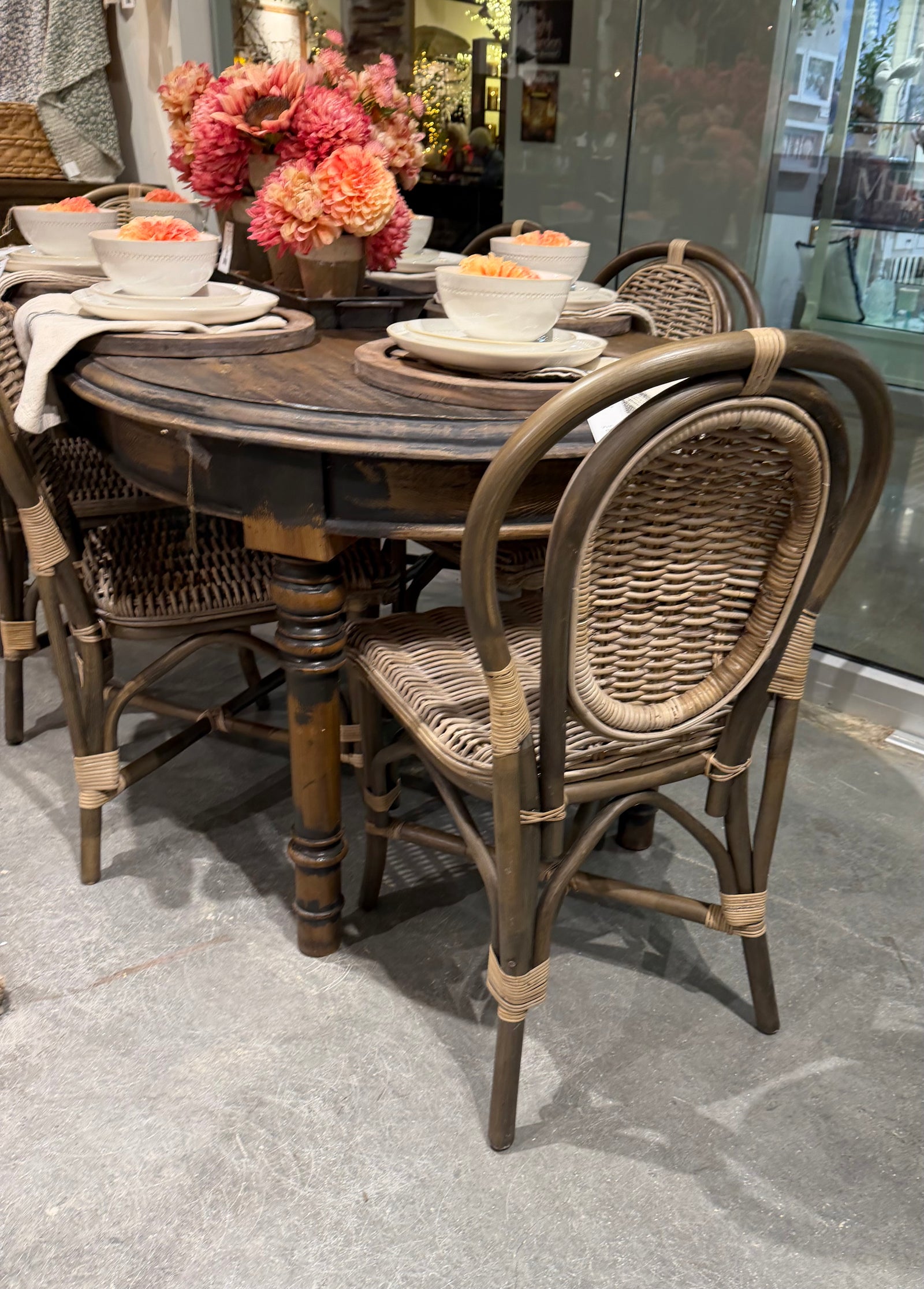 WOVEN BISTRO DINING CHAIRS SET OF 2