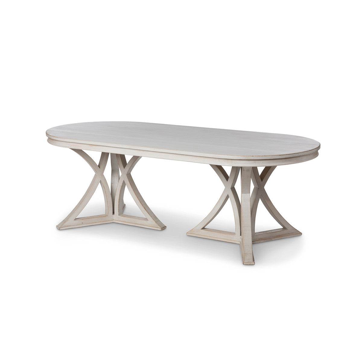 Oval Shaped White Dining Table for sale