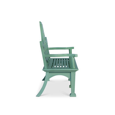 Cast Aluminum English Garden Bench, Green