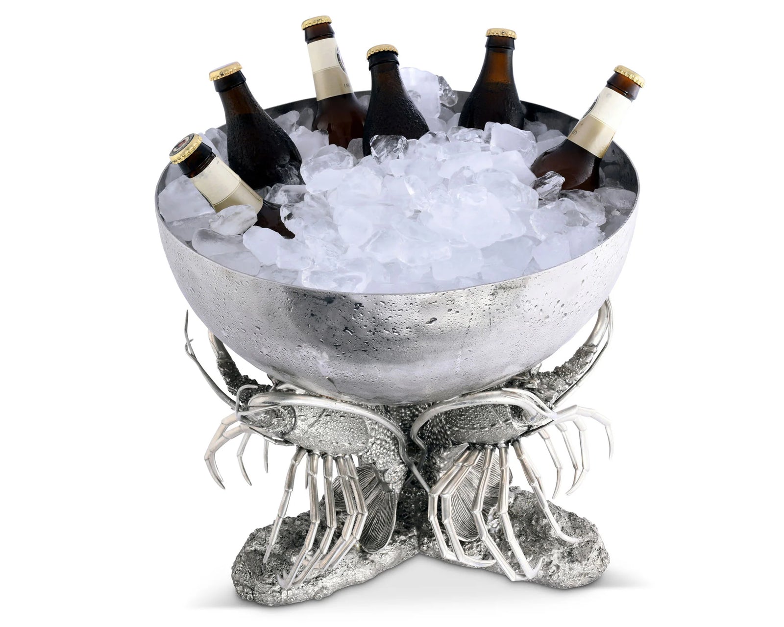 Lobster Pewter & Steel Ice Tub / Punchbowl