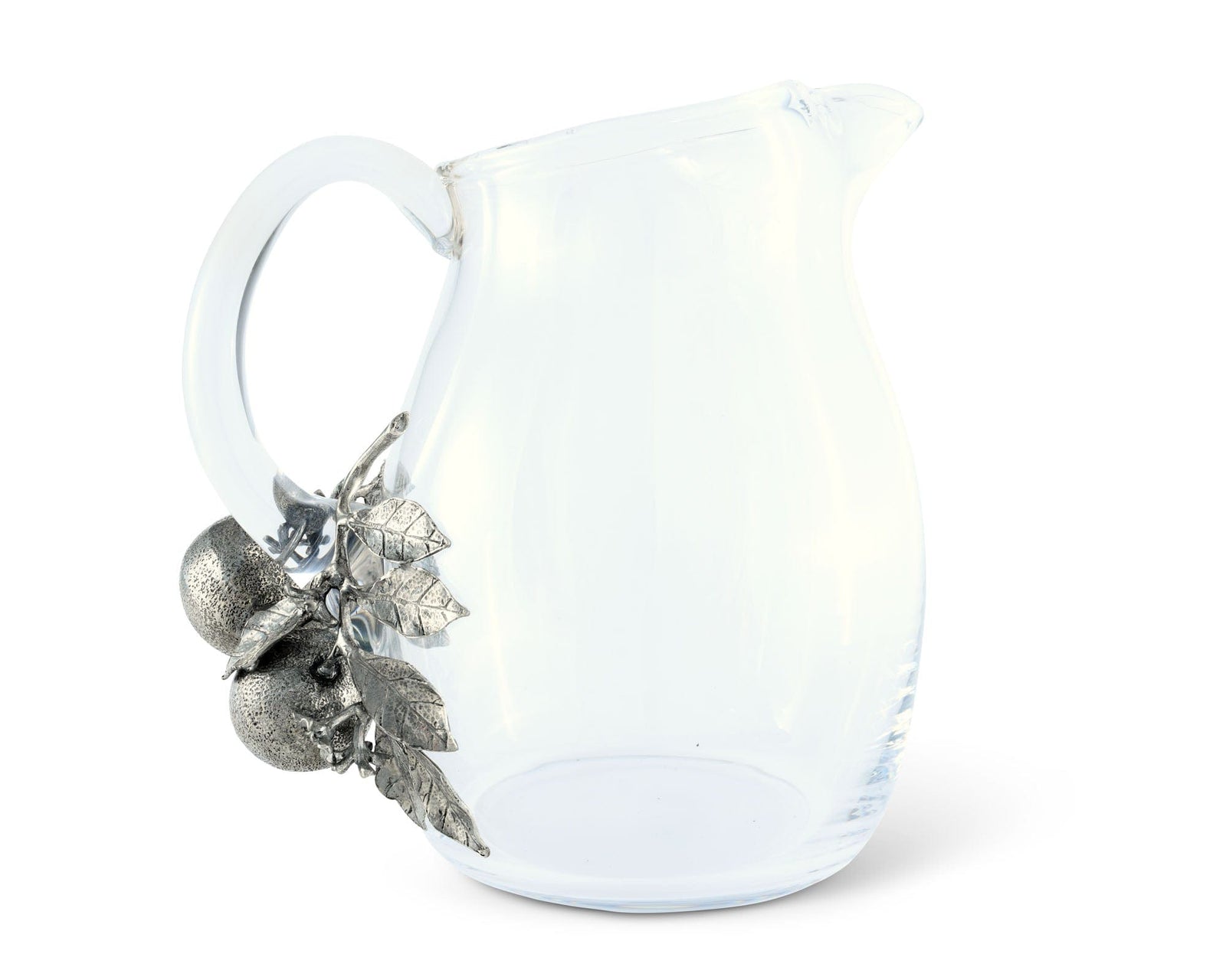 Orange Blooms Glass Pitcher