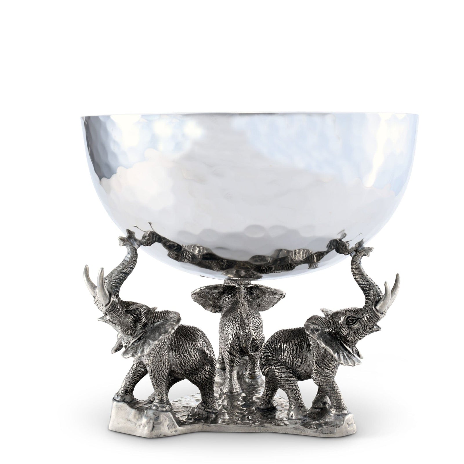 Stainless Bowl - Pewter Elephant Base