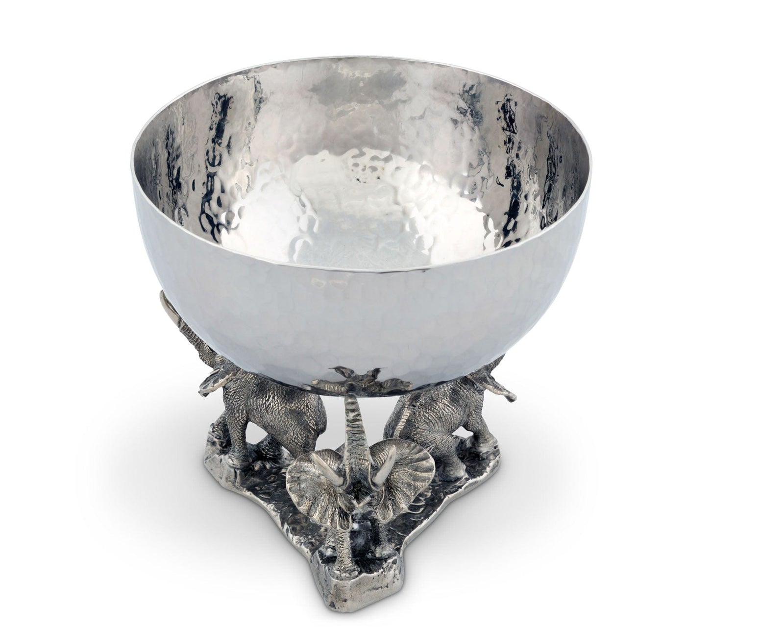 Stainless Bowl - Pewter Elephant Base