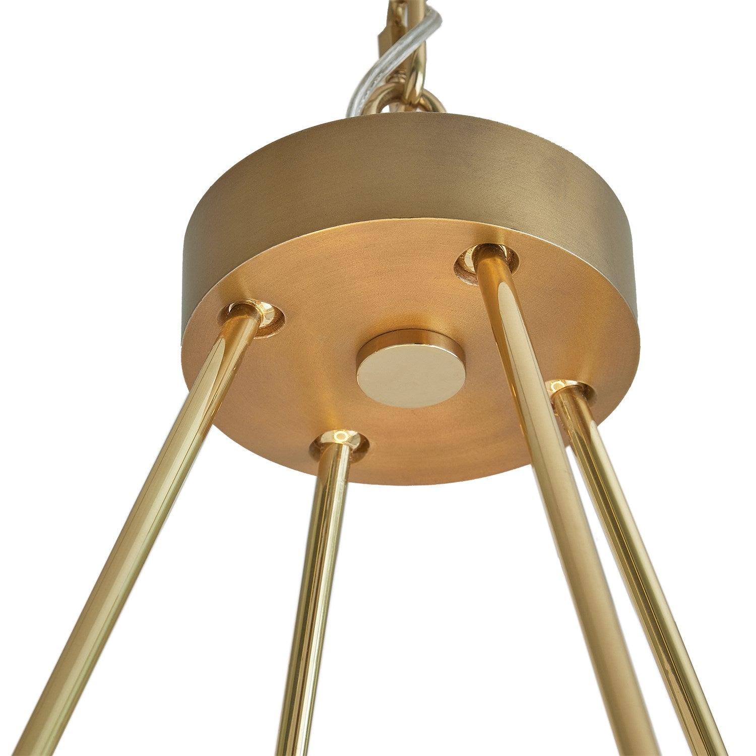 Brass Grecian Leaf Chandelier