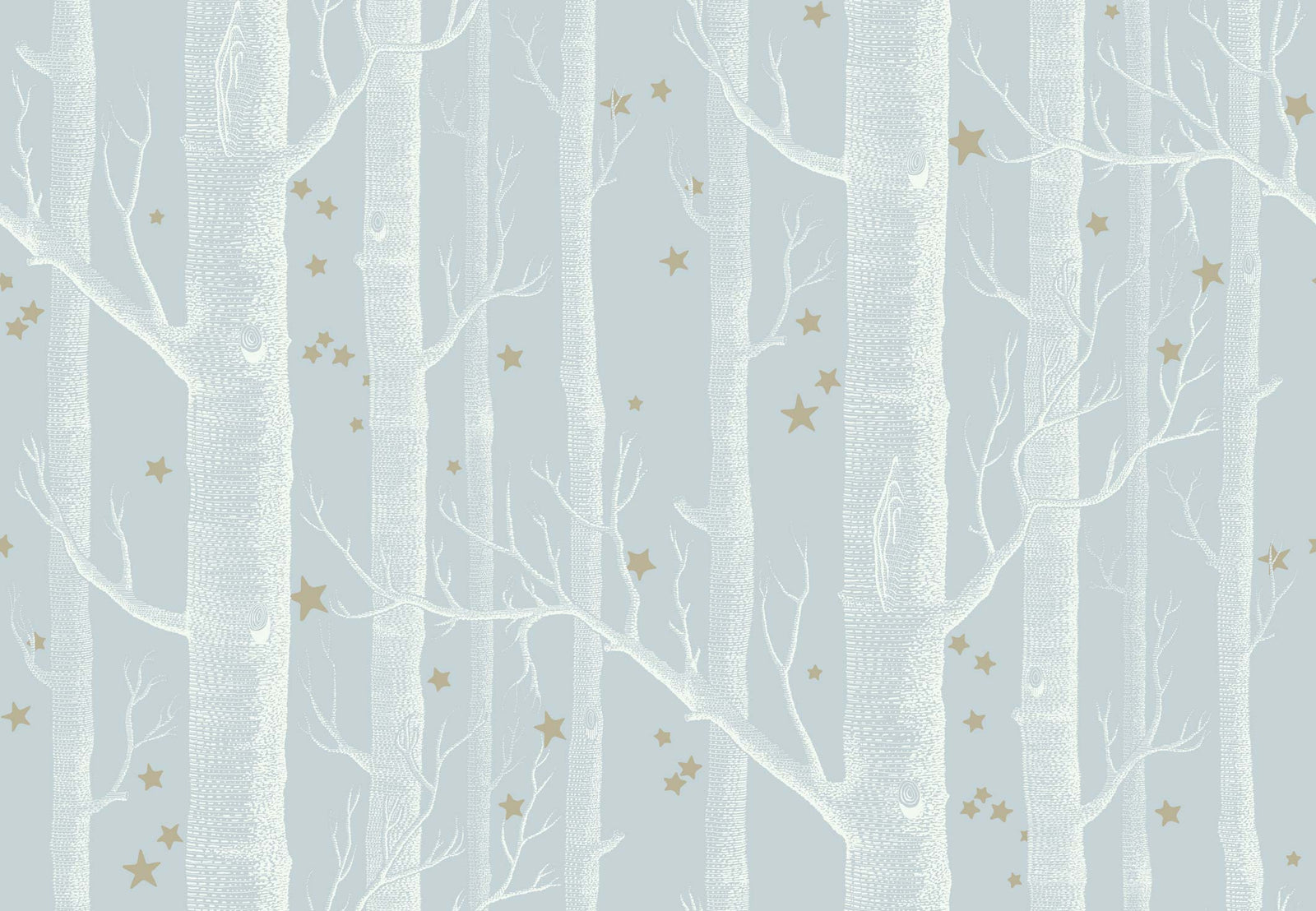 Woods and Stars Powder Blue Cole & Son Wallpaper, Cole and Son Woods Wallpaper Powder Blue