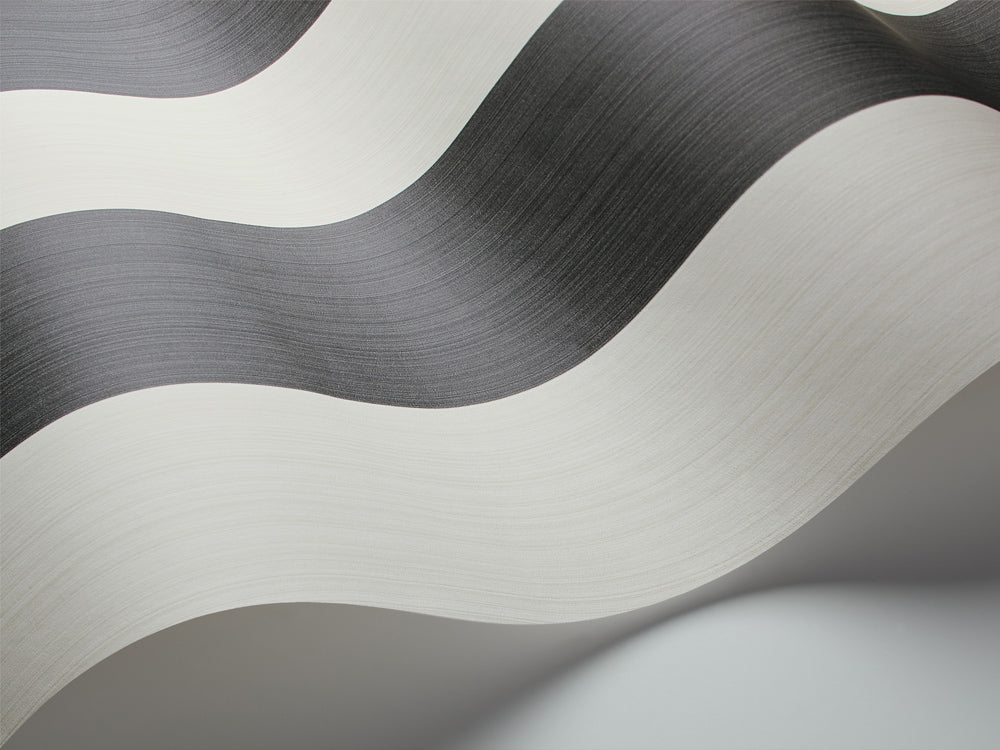 cole and son jaspe stripe marquee wallpaper black and white