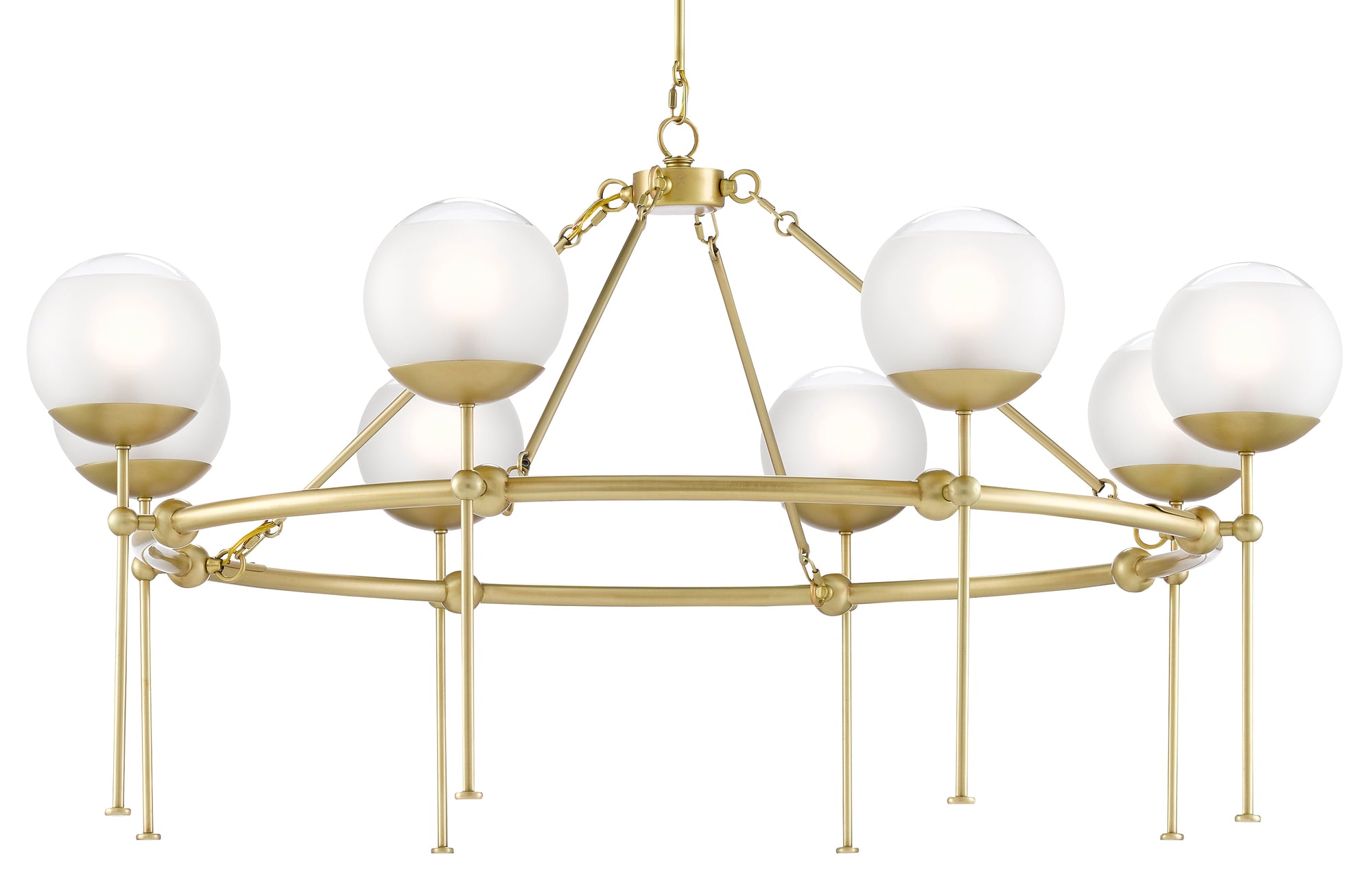 currey and company montview chanelier, brass globe chandelier