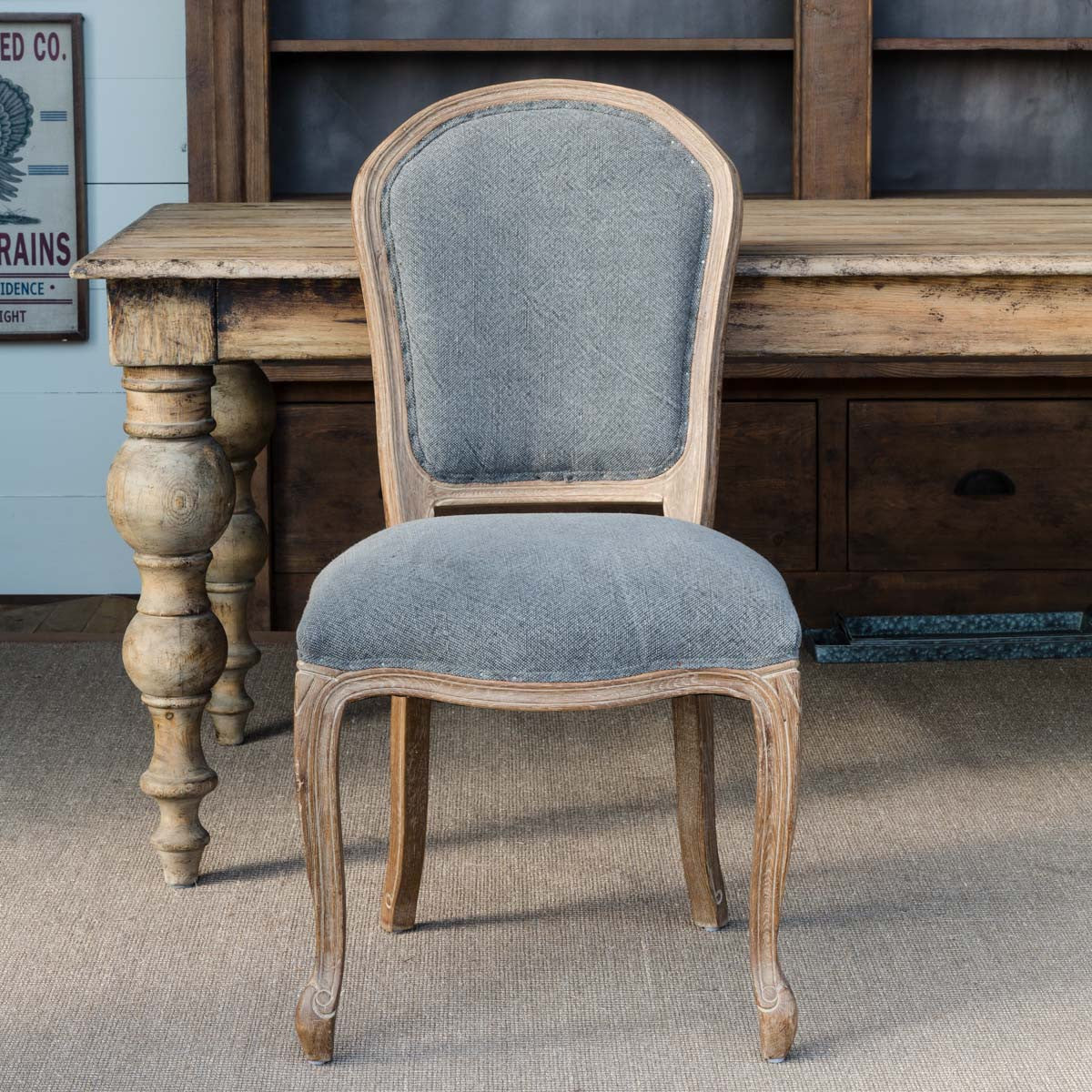 Capital Dining Chair Park Hill Collection, Grey Fabric French Country Dining Chairs