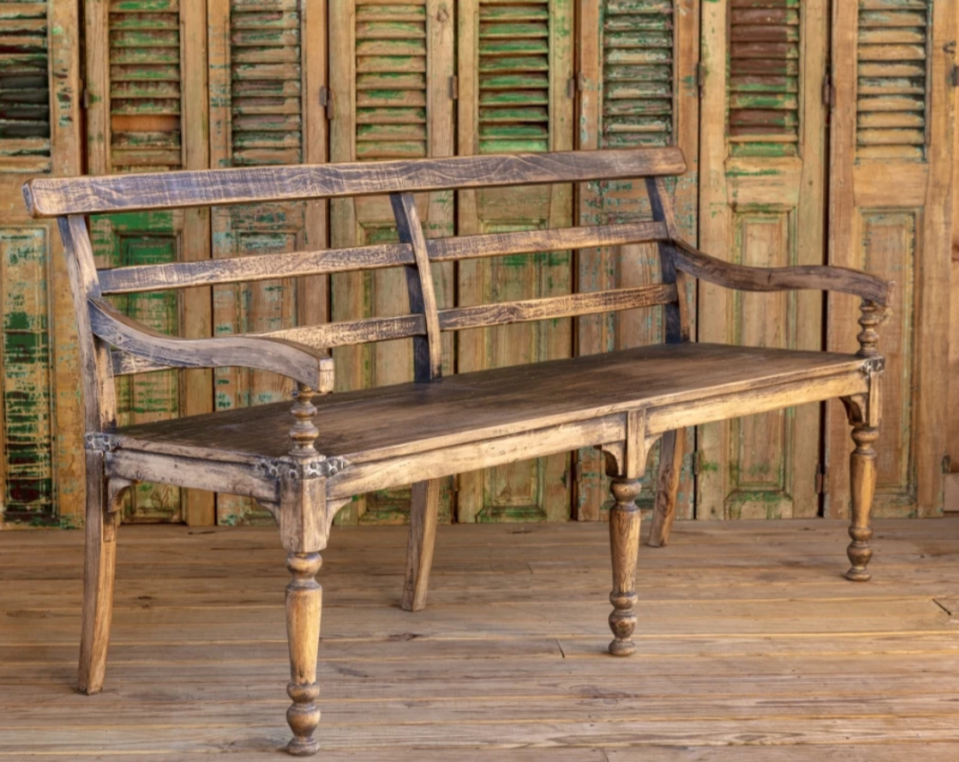Vintage style wooden benches for sale, The Alley Exchange European Wooden Bench for sale