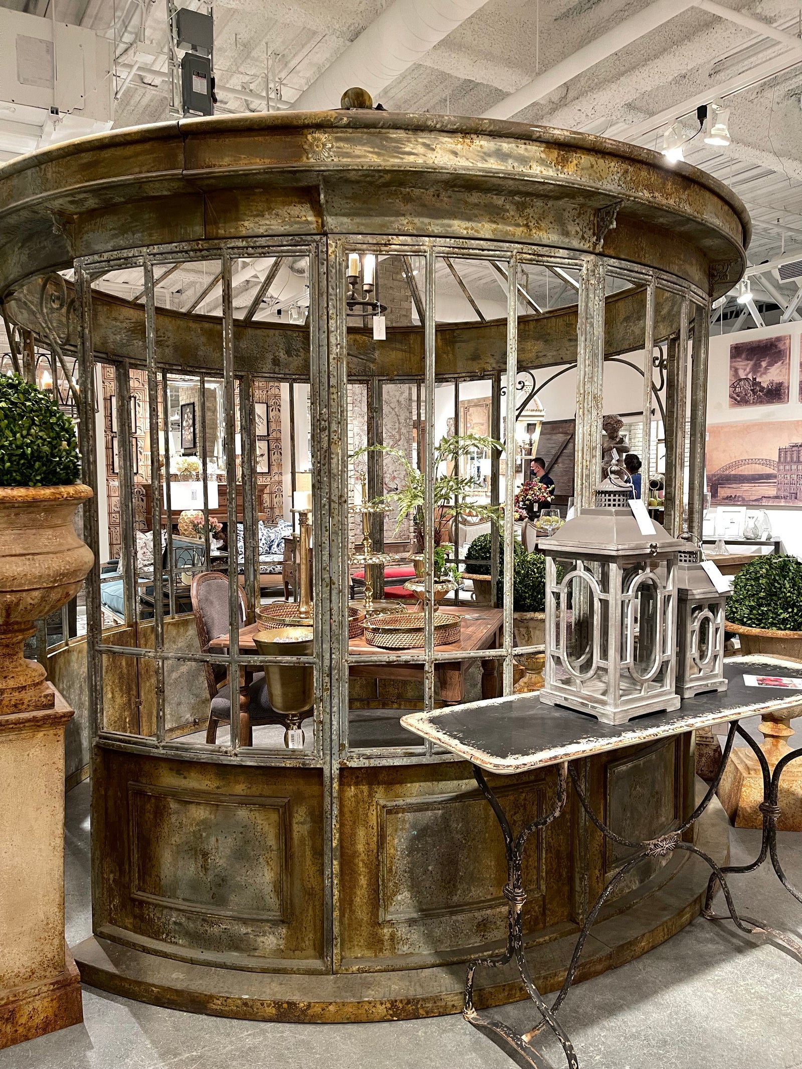 aged iron gazebo the alley exchange, aged iron conservatory facade the alkey exchange