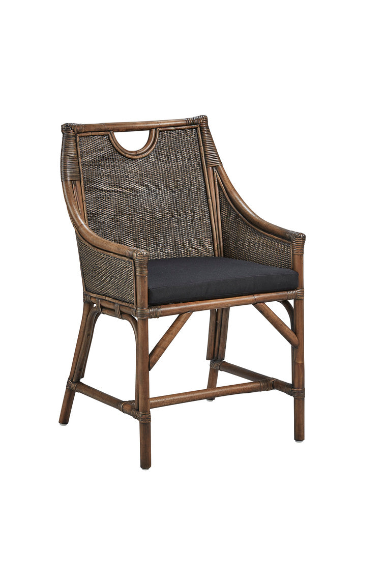Black Rattan Dining Chairs, Coastal Rattan Dining Chairs