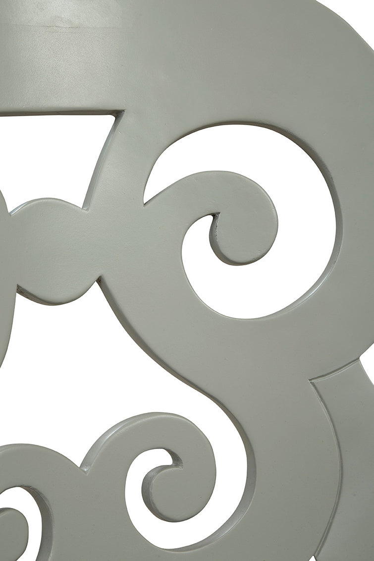 Grey Carved Back Chair