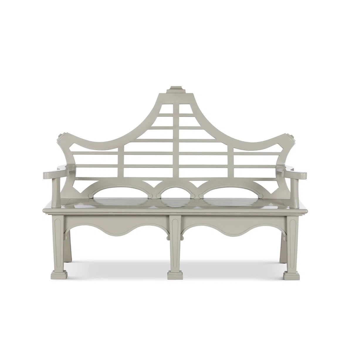 Cast Aluminum English Garden Bench Khaki