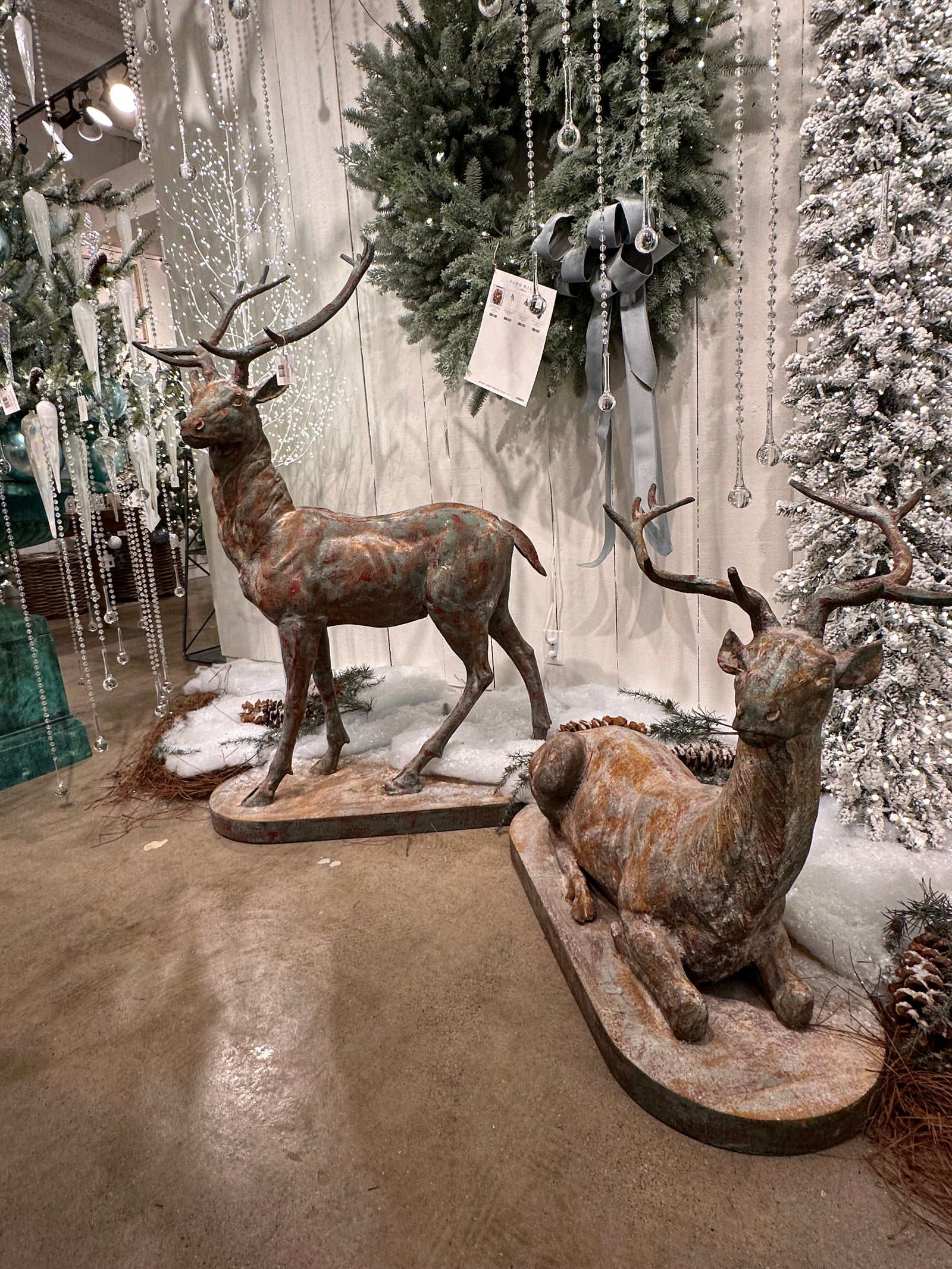 Pair Of Estate Stag Statues