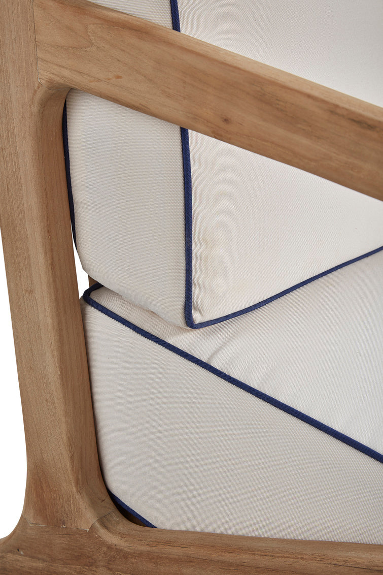 Mid-Century Angular Outdoor Teak Chair X2