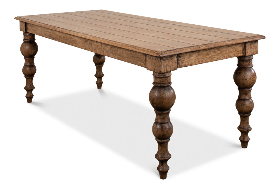 Oak Baluster Legged Dining Table