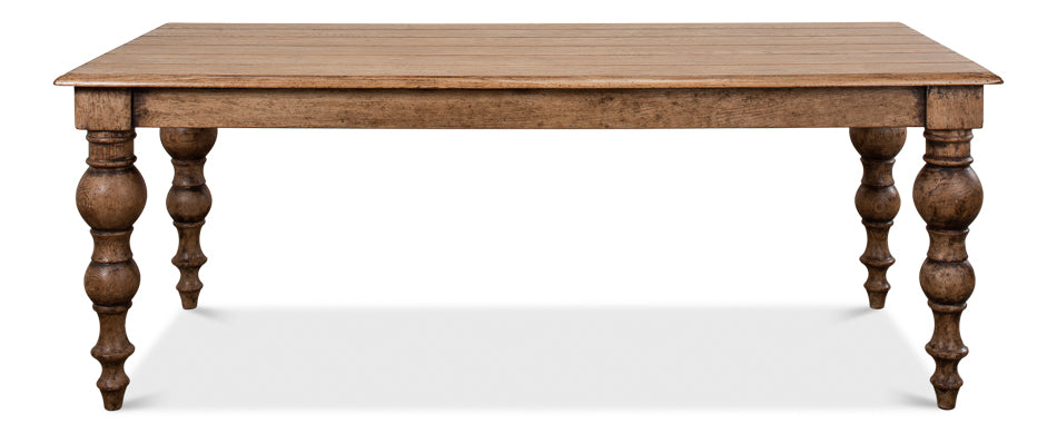 Oak Baluster Legged Dining Table