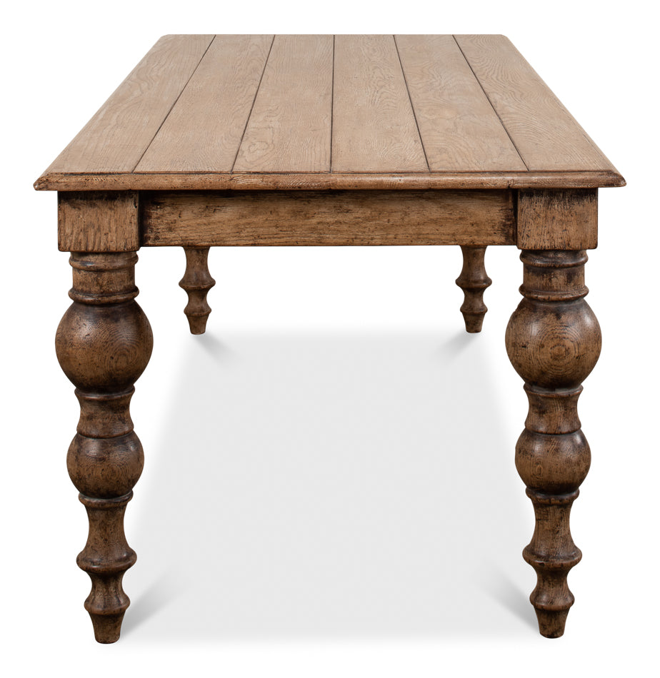 Oak Baluster Legged Dining Table