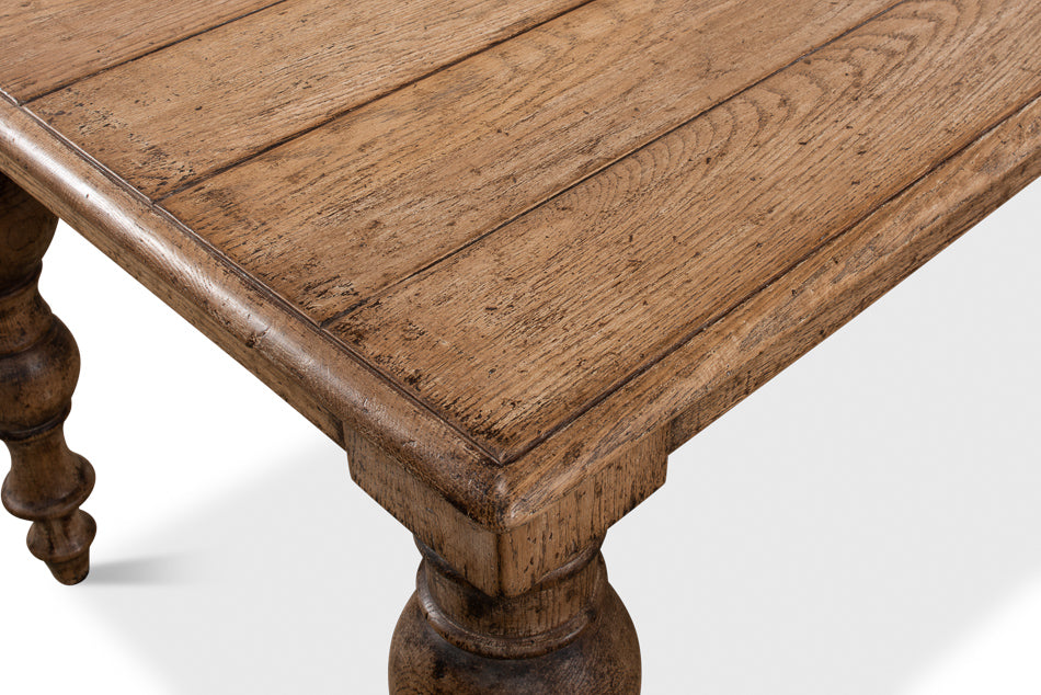 Oak Baluster Legged Dining Table