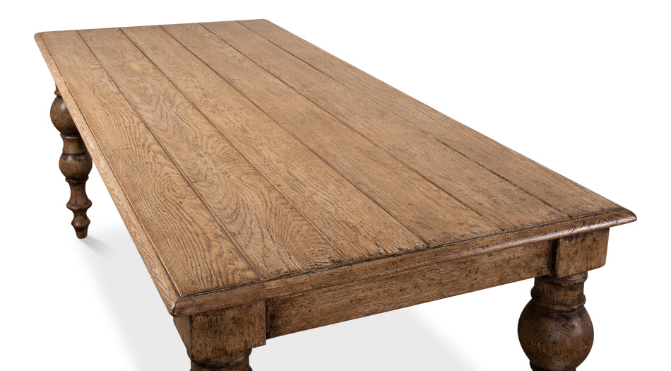 Oak Baluster Legged Dining Table
