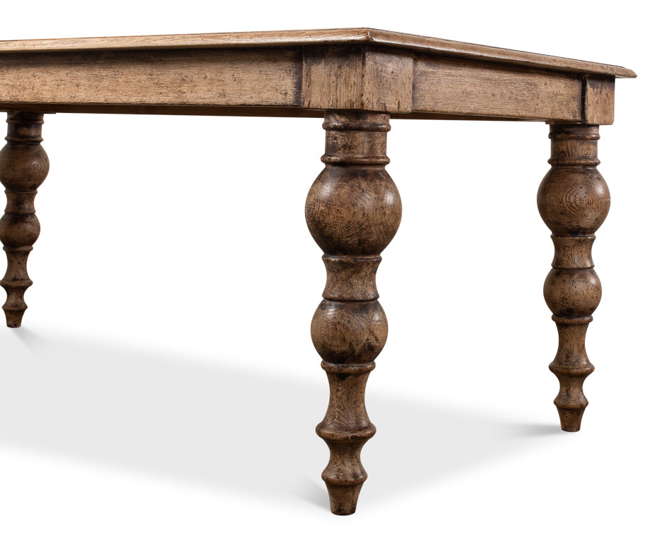 Oak Baluster Legged Dining Table