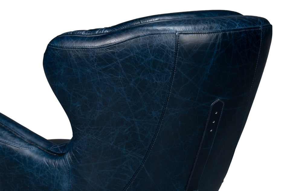 Colorado Leather Arm Chair - Blue