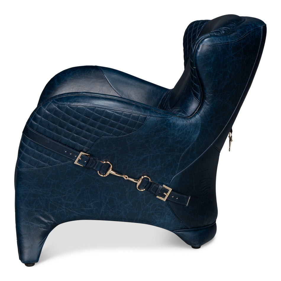 Colorado Leather Arm Chair - Blue