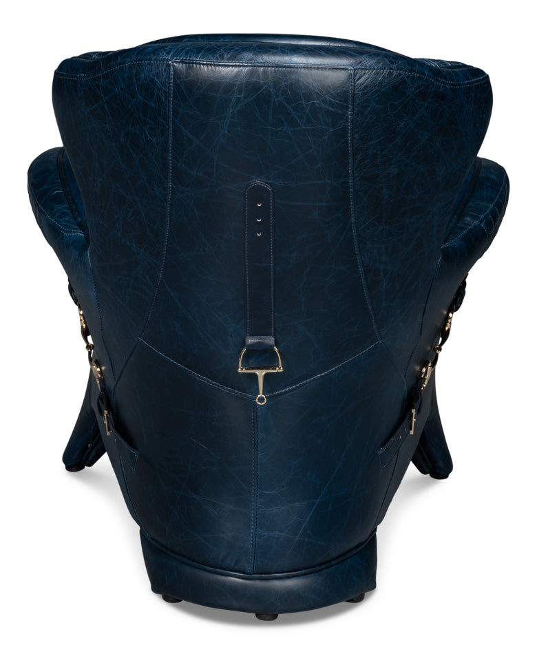 Colorado Leather Arm Chair - Blue