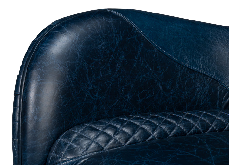 Colorado Leather Arm Chair - Blue