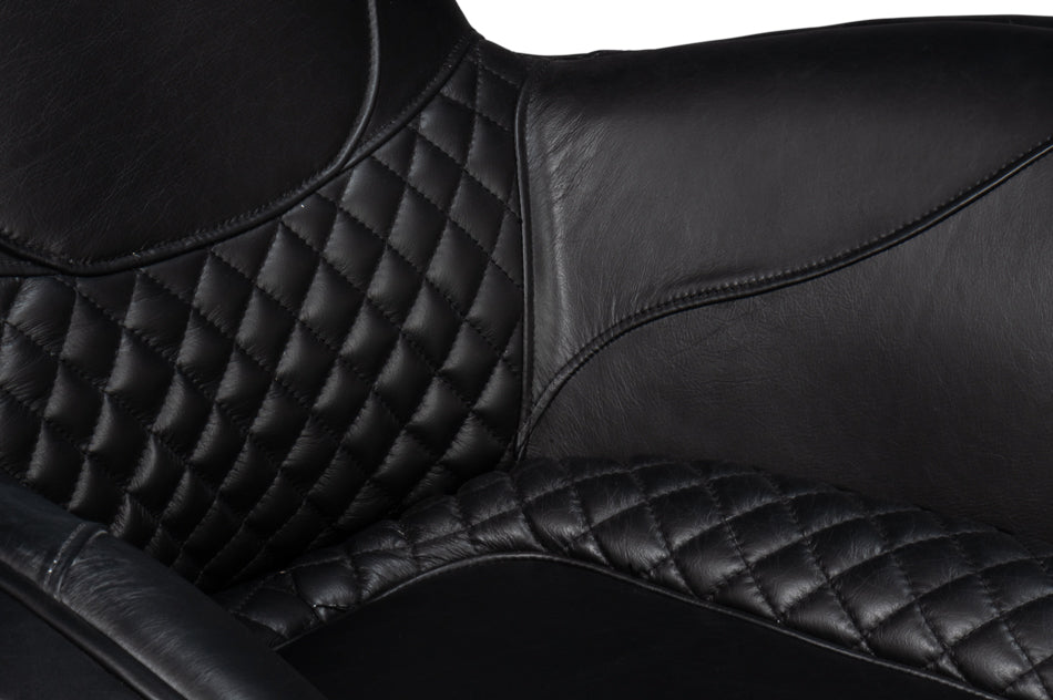 Colorado Leather Arm Chair - Black Onyx