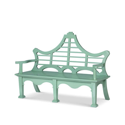 Cast Aluminum English Garden Bench, Green