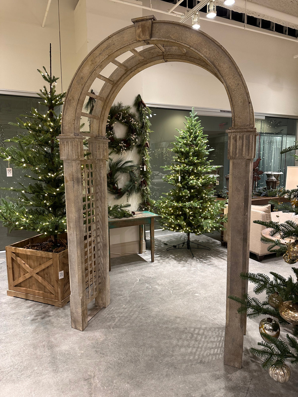 Aged Iron Garden Arbor