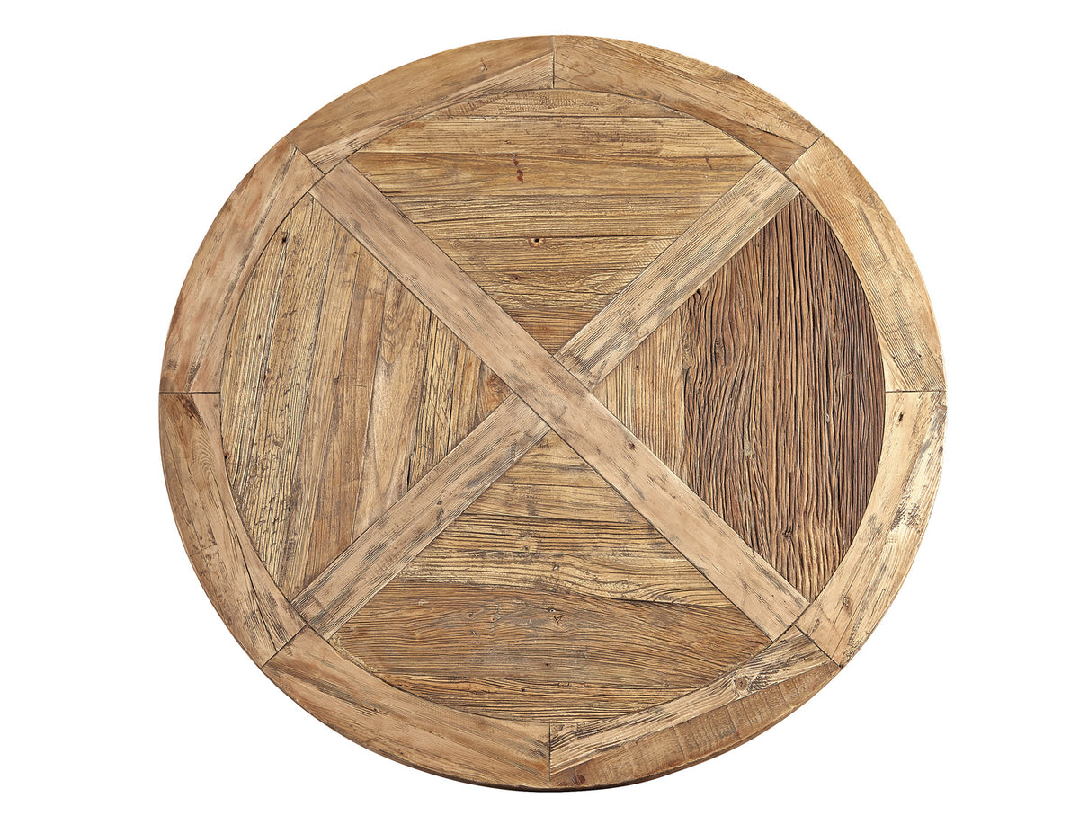 Large Round Farmhouse Dining Table for sale, Restoration Hardware Round Dining Table