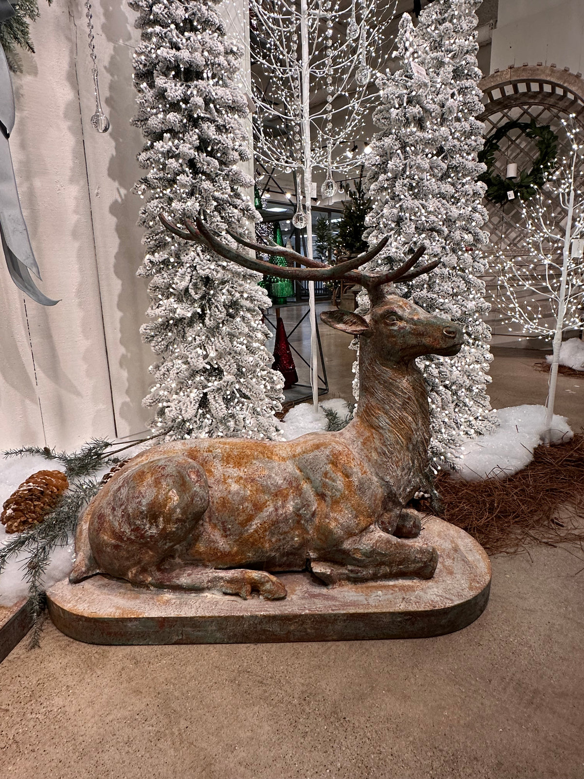 Pair Of Estate Stag Statues