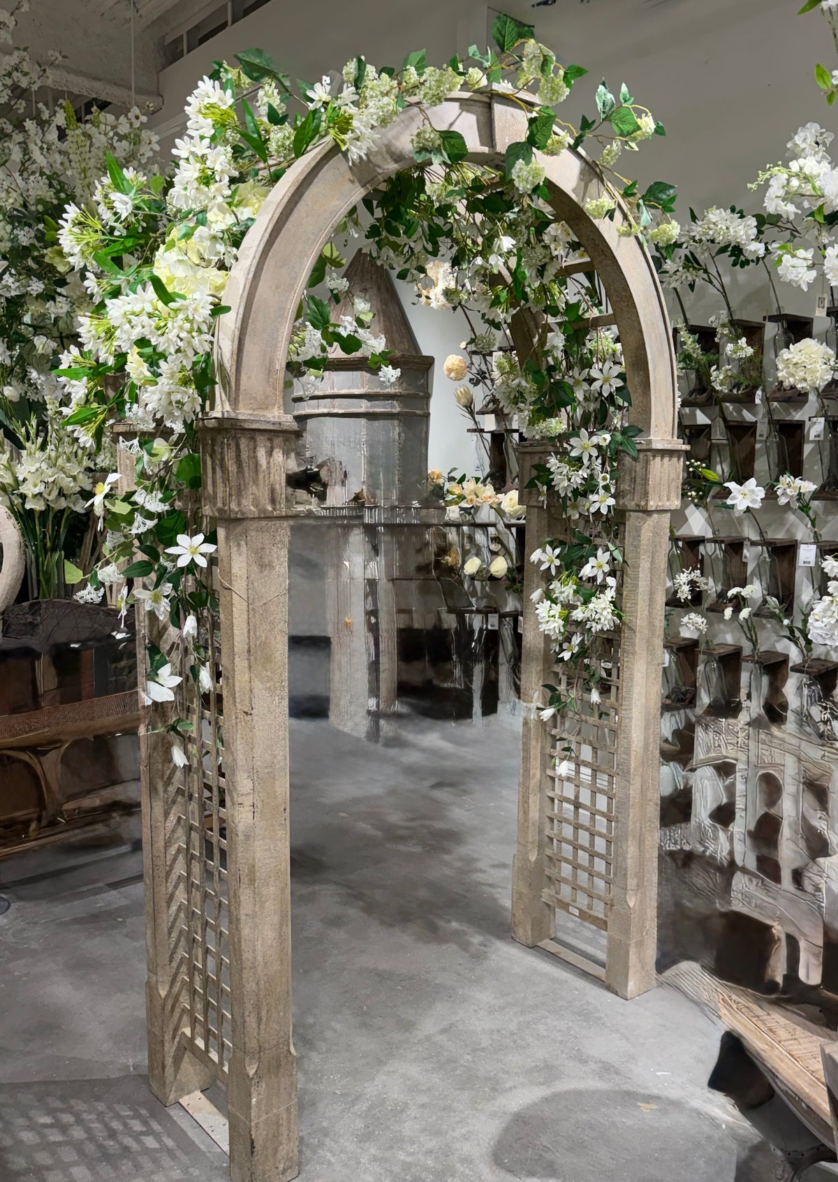 Aged Iron Garden Arbor