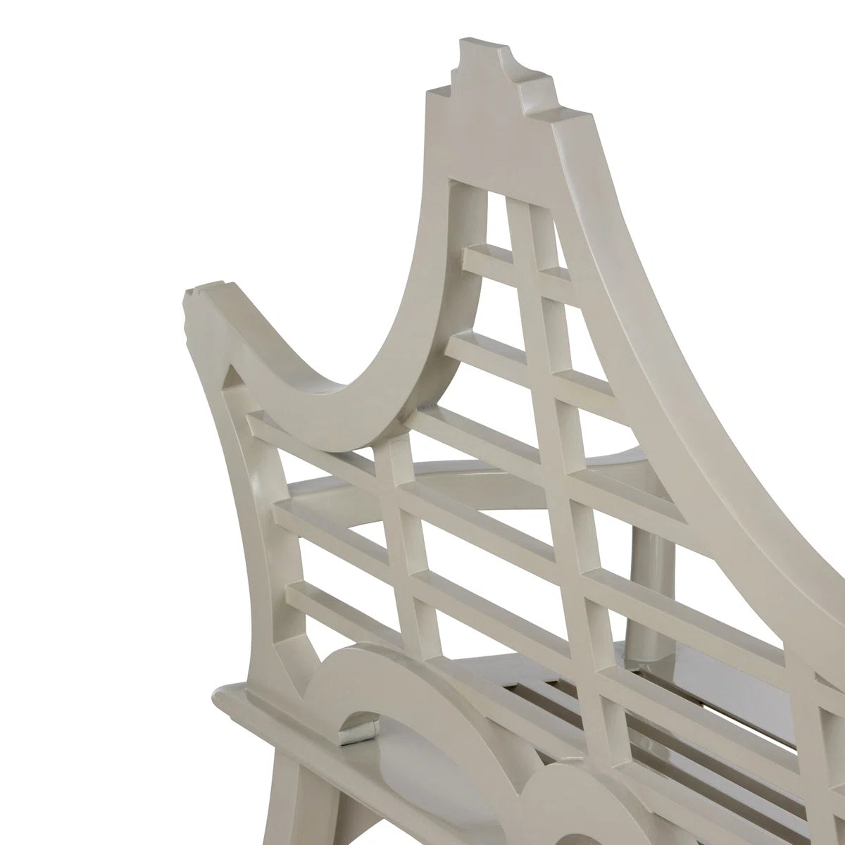 Cast Aluminum English Garden Bench Khaki