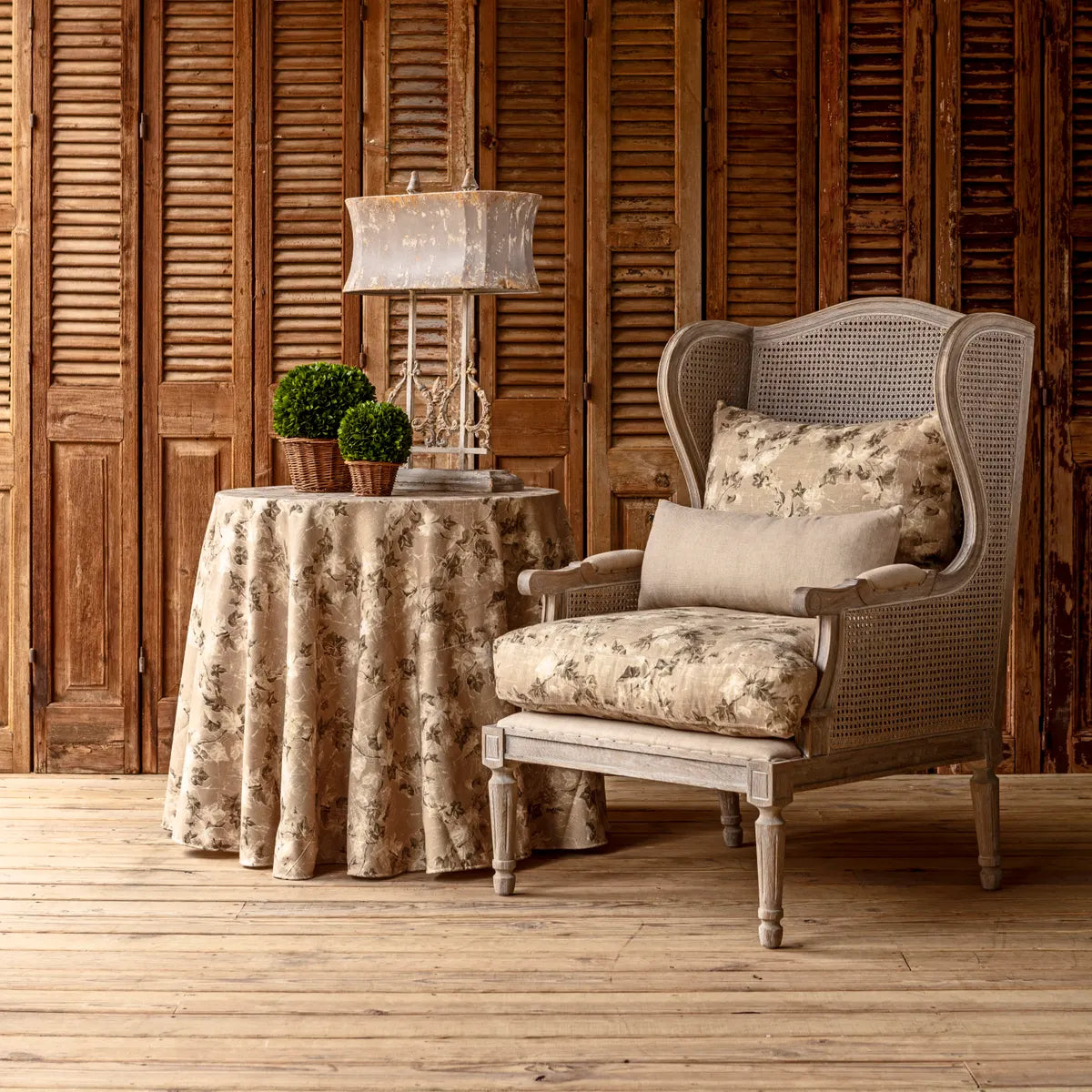 cane wingback chair