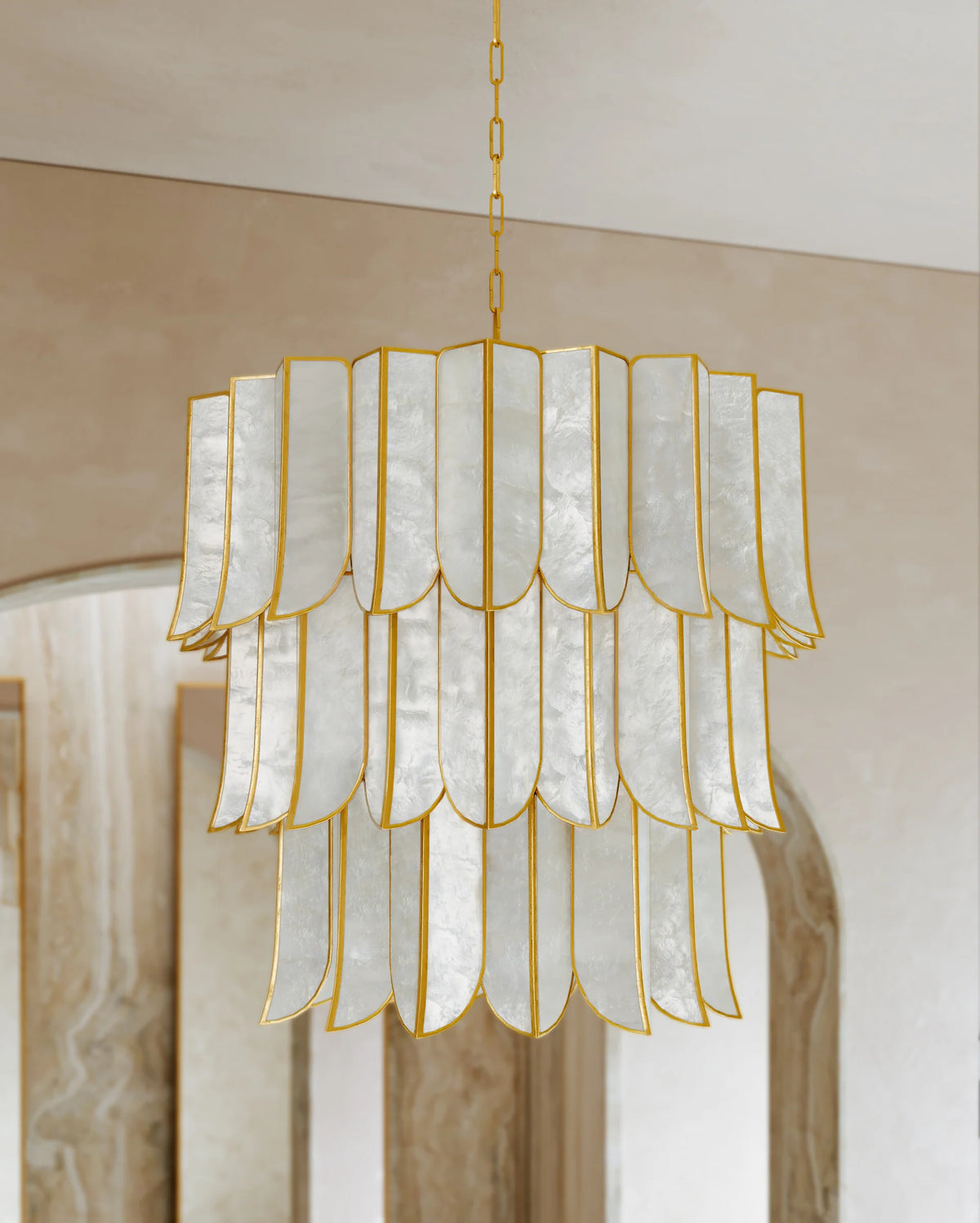 LAMPS PLUS CAPIZ CHANDALIERS, HOTEL CHANDALIERS FOR SALE