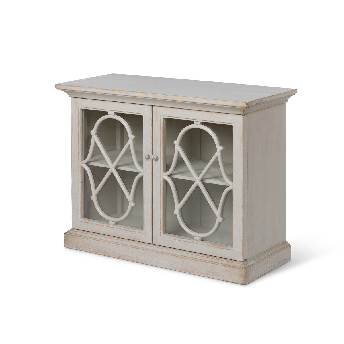 Southern Home Wood Console With Glass Doors