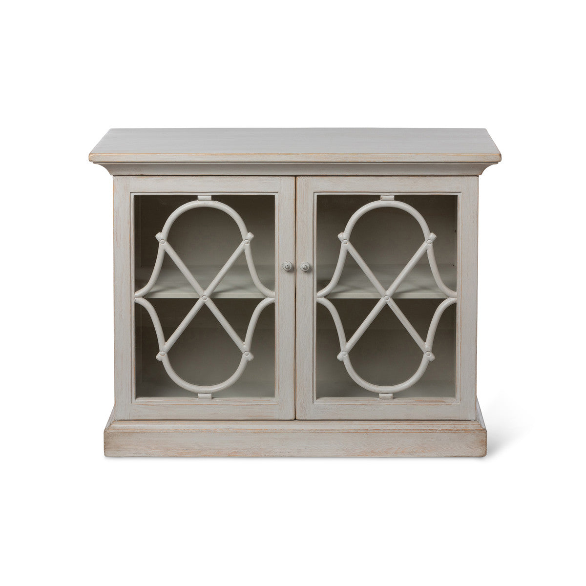 Southern Home Wood Console With Glass Doors