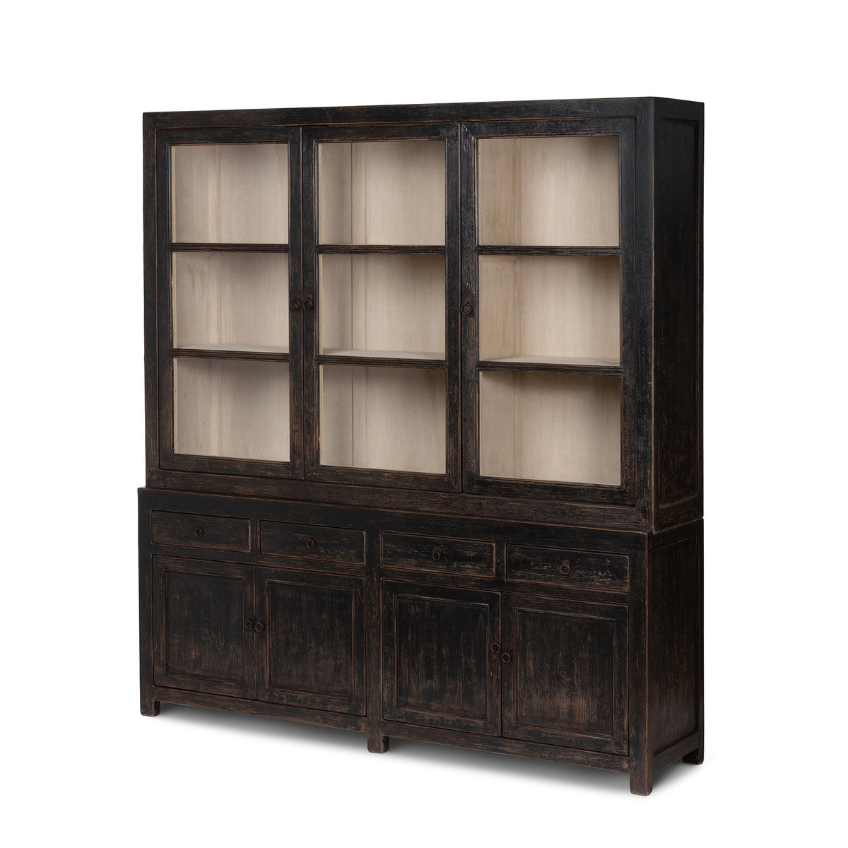 ARHAUS Wooden display cabinet with glass, RECLAIMED WOOD DISPLAY CABINET