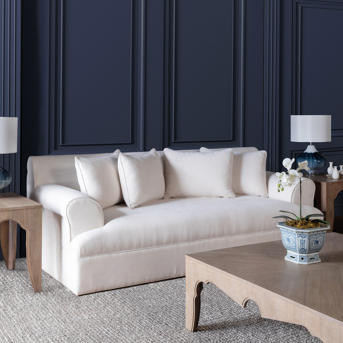 Palisades 90&quot; Sofa, White