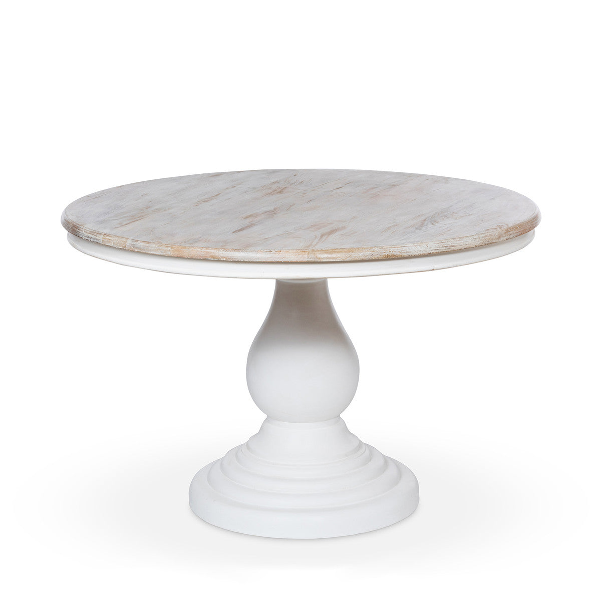 Coastal White Pedestal Table