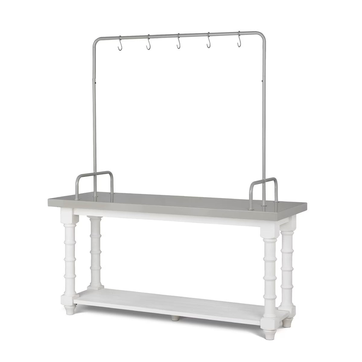 White metal topped kitchen island, modern kitchen island for sale