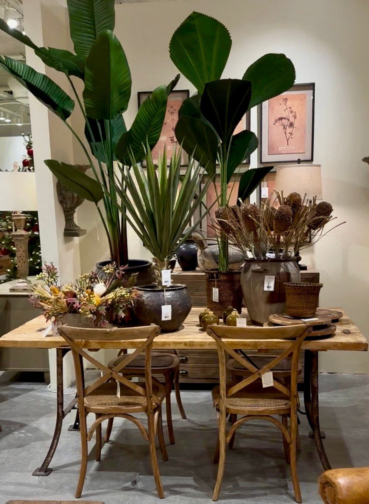 Porch view home Patisserie Dining Table, reclaimed wood bistro dining table