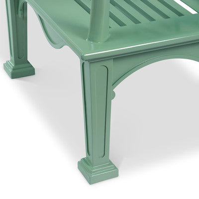 Cast Aluminum English Garden Bench, Green