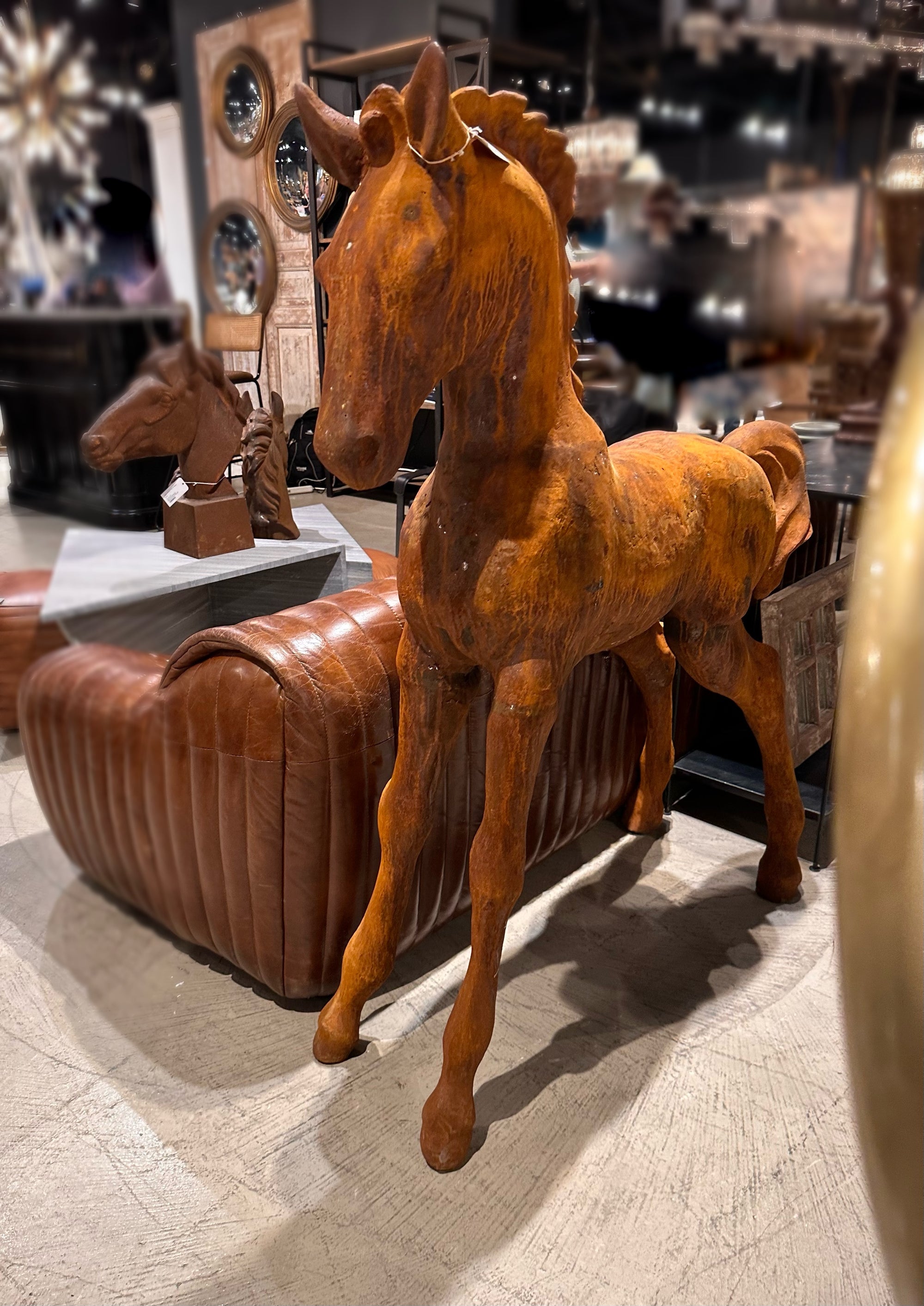 Iron Garden Statues for sale, Large Cast Iron Horse for sale