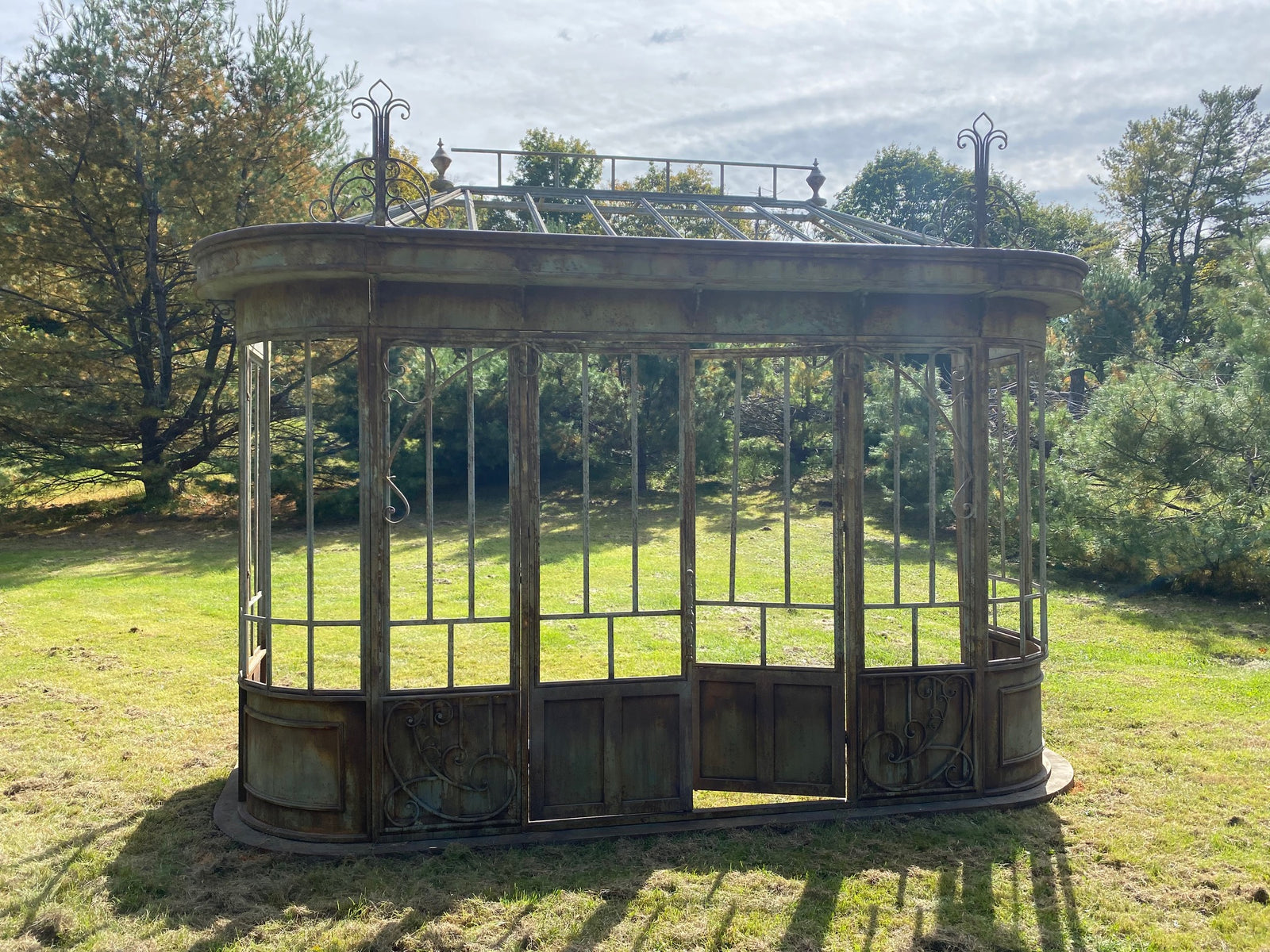 Aged Iron Conservatory Greenhouse Facade for sale, Antique Iron Conservatory The Alley Exchange